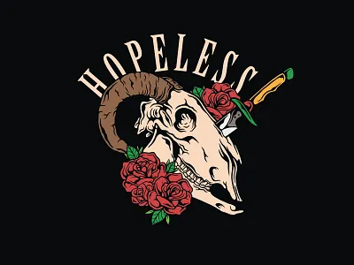 hopeless apparel art artwork branding clothing design graphic design illustration logo skull t shirt design vector vector art