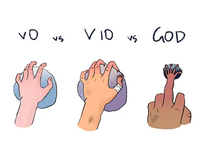 Evolution of climbers bouldering climbing funny illustration procreate