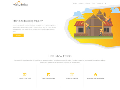 Construction Website UI illustraion typogaphy ui uiux vector