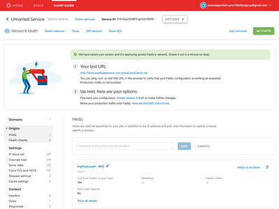 Origin configuration configuration forms