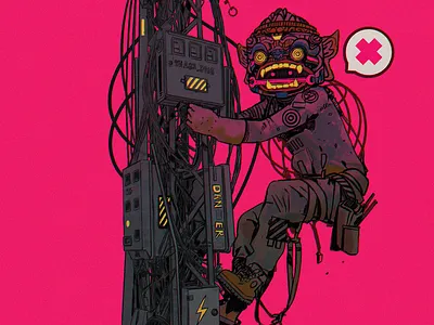 Megawhatts cambodia digitalart edc hanuman illustration procreate substation tuanmulo