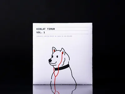 Kiblat Timur - CD Cover artwork cd cover art cover design design dog doge graphicdesign illustration layout layout design minimalist music