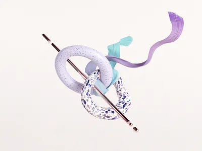 Lightweight 3d c4d data fabric illustration metal texture