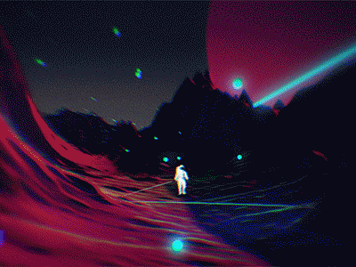 Innovations From Space 3d 80s 80s style after effects astronaut blue c4d logo nasa planet retro space texture tv