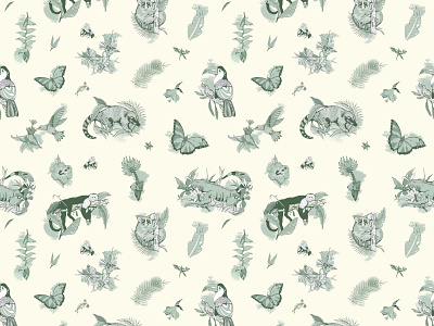 Travellers Tales Wallpaper botanical art botanical illustration childrens book illustration childrens illustration design fabric design hand drawn illustration illustrator interior pattern design repeat pattern toile de juoy wallpaper wallpaper design