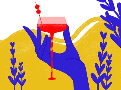Drink A Cocktail 🍹 2d beach blue cocktail cocktailparty colorful creative drawing drinks event gesture hand holiday illustration photoshop relax summer textures wacom yellow