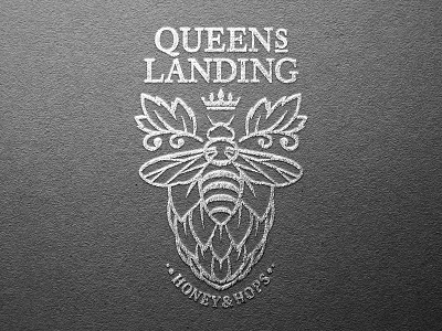 QL Logo bee bee hive beer beer label bees crest logo crown hop hops label logos queen vector