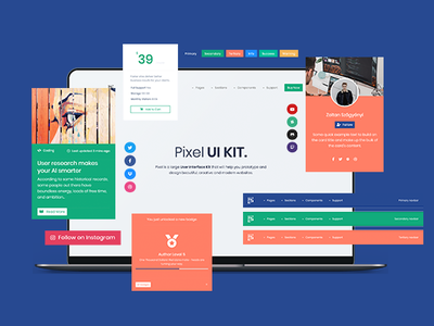 Pixel PRO - Premium Bootstrap 4 UI Kit bootstrap bootstrap 4 bootstrap 4 ui kit bootstrap4 clean colorful modern template theme ui kit vibrant