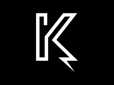 Kreate logomark k lightning logomark