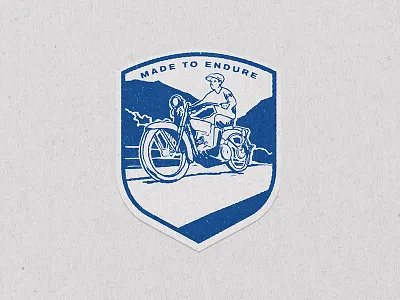 Made To Endure art concept design drawings hand drawn illustration illustrator motorcycle outdoors print retro stamp travel vintage