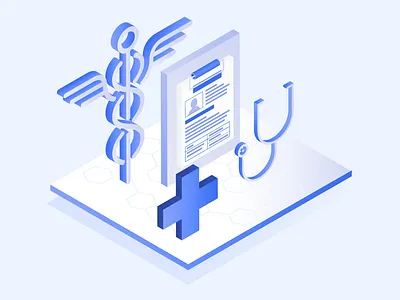 Healthcare healthcare illustration industry isometric illustration