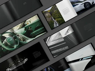 Aston Martin Newport Beach Book Layout aston martin black brand design layout print