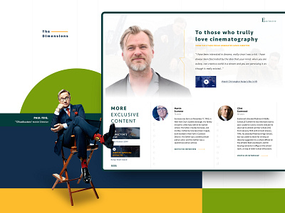 The Dimensions Platform Exclusive Content banner behance movies presentation ui ux