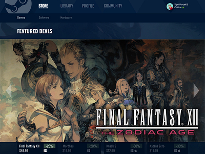 Steam Home Page Redesign steam ui ui redesign uidesign visual design