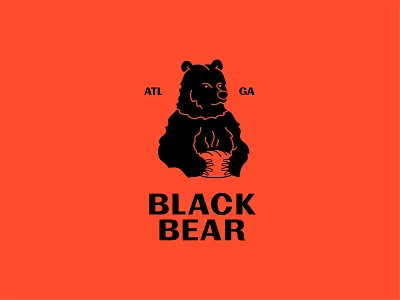 Black Bear Bread Boi atlanta baker bakery bear blackbear branding bread design digital georgia grizzly icon illustration logomark marketing minimal simple typography vector