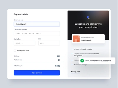 Checkout Page checkout credit card form payment subscription ui ux web