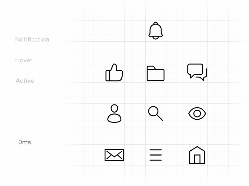 iconAnimation - Freebie after effects animation chat email folders freebie home icon icons illustration line menu micro interaction motion outline icon person search thumbs vector view
