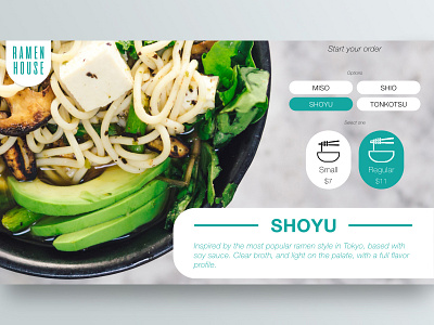 Ramen House - "Shoyu" app ui ui design ux ux design