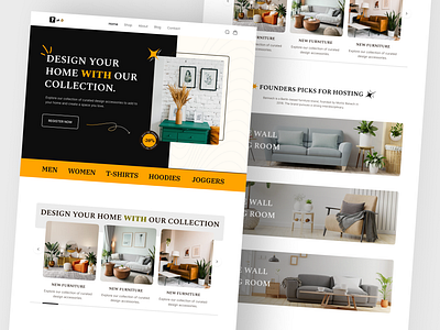 Interior Modern Furniture Landing Page ahmed tamjid architecture decoration e commerce furniture graphic design homepage interior architecture interior design interior studio lamp product landing landing page landingpage marketplace online store web design webdesign website website design
