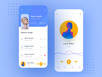 music player app app design icon mobile ui ux