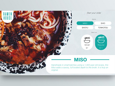 Ramen House - "Miso" app ui ui design ux ux design