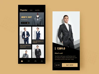 App for man suits lover app design icon ios iphone x ui ux