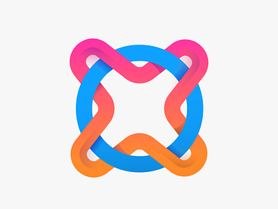 XO branding golden ratio gradient icon illustration illustrator logo process