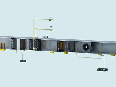 HVAC Unit 3D Rendering 3d animation 3d content 3d modelling 3d rendering 3d visualization 3ds max hvac photorealistic rendering technical 3d technical illustration v ray