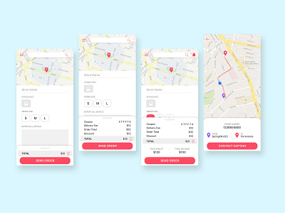 Order & Track App app application clean design interface ios mobile mobile app simple tracking ui user interface ux