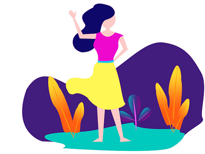 Girl calm girl illustraion photoshop play
