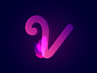 V 36daysoftype 36daysoftype v 36daysoftype v design illustration leaf leaves letter lettering logo typography vector