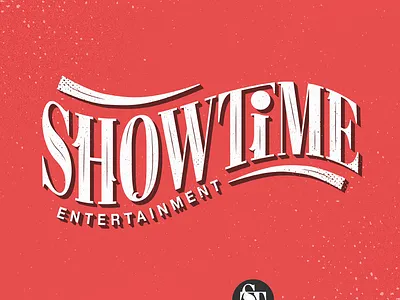 Showtime Entertainment Logo brand branding hand drawn icon iconography logo type typography vintage
