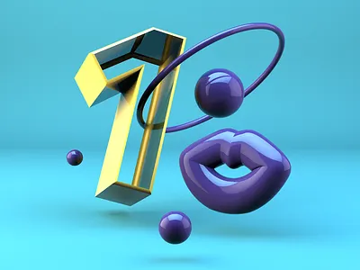 THE NØ PROJECT: Nø. 1 - One Mouth 3d 3d art cinema4d design graphic mouth numbers one simple