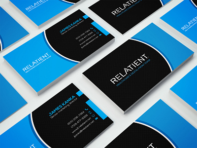 Relatient Business Card Design advertisement business card business card design business card template business cards card card design company design
