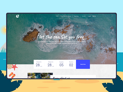Wild Sand - Hotel web project beach booking hotel hotel branding project tour travel vacation web layout webdesign
