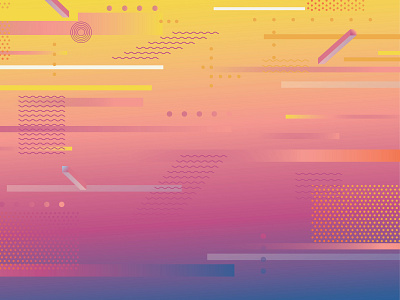 Summer Background 80s design design elements gradient illustration illustrator pattern shapes summer sunset vector