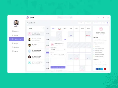 Make An Appointments dashboard design doctor doctor appointment popup design ui ux web design