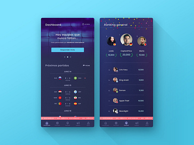 Clash Of Fans - Soccer Community Platform android dark theme ios soccer sports ui ux world cup