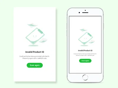 Empty Status @daily ui dribbble green illustration invalid sad scan ui