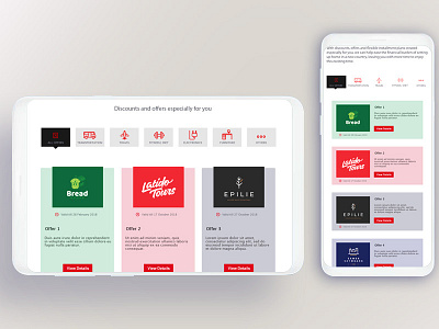Offers Concept UI appdesign design discount card offers responsive design uidesign