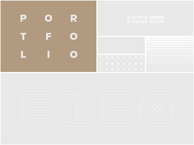 Fubo - Portfolio Design book branding design fubocreative identity illustration letter logotype portfolio portfolio design ratio symbol type