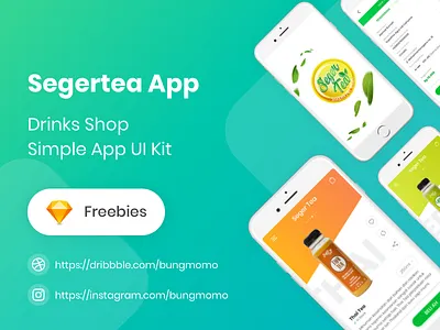 Segertea App - Drinks Shop Simple App UI Kit app beverages drinks shop ui ui kit ux
