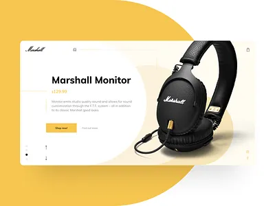Marshall e-commerce website design concept design ecommerce ecommerce design marshall template typogaphy ui ux web website