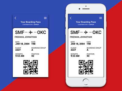 Daily UI Challenge #24 - Boarding Pass adobexd dailyui mobile design ui ux