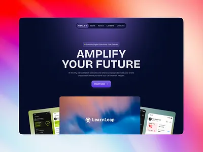Agency Hero Section agency creative interface design hero section home page interface landing page modern purple ui ux website