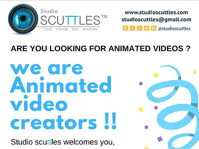 Animated Videos Creator in Ahmedabad animate animation animation 2d animationdesign animationstudio animationvideo branding design gif icon illustration logo motion graphics studioscuttles ui ux vector web