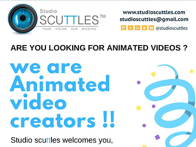 Animated Videos Creator in Ahmedabad animate animation animation 2d animationdesign animationstudio animationvideo branding design gif icon illustration logo motion graphics studioscuttles ui ux vector web
