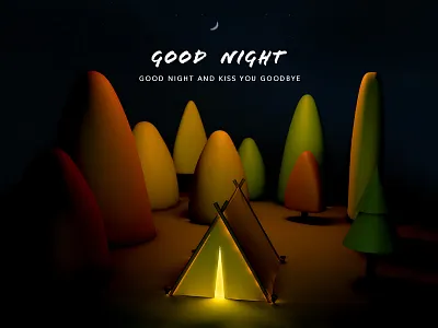 Good Night c4d yellow