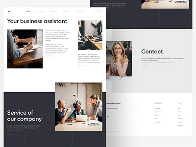 Your Business Assistant business clean interface landingpage typography ui ux website