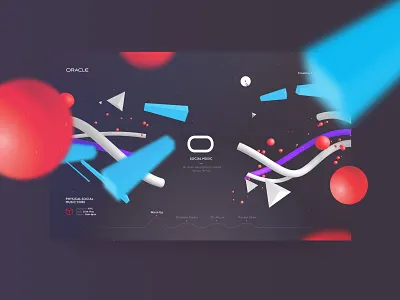 Oracle 3D music visualizer from 2016 (More screens attached) 3d clean design minimal music typography visualizer web design website